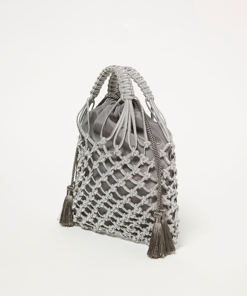 BEAUTY&YOUTH UNITED ARROWS（ビューティーアンドユースユナイテッドアローズ）の「メタルコード ネット フリンジ ドロストバッグ（かごバッグ・レディース・シルバー/ゴールド・FREE）」の10枚目の写真