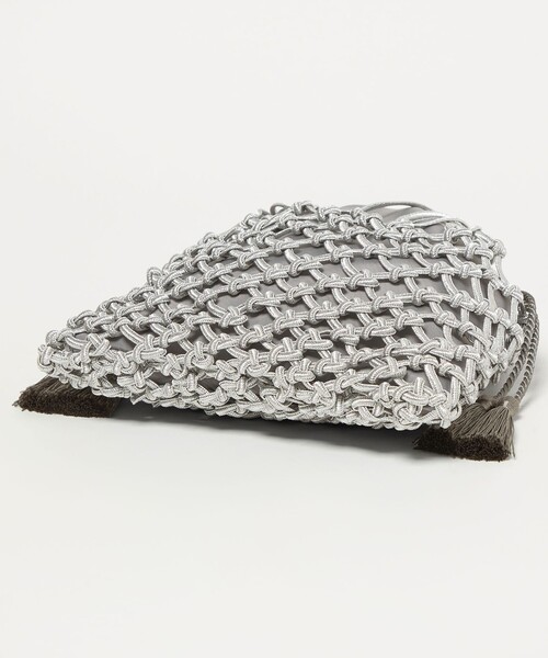 BEAUTY&YOUTH UNITED ARROWS（ビューティーアンドユースユナイテッドアローズ）の「メタルコード ネット フリンジ ドロストバッグ（かごバッグ・レディース・シルバー/ゴールド・FREE）」の12枚目の写真