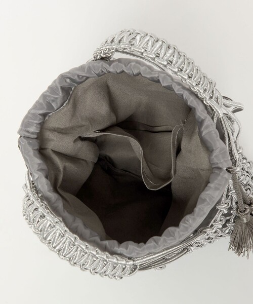 BEAUTY&YOUTH UNITED ARROWS（ビューティーアンドユースユナイテッドアローズ）の「メタルコード ネット フリンジ ドロストバッグ（かごバッグ・レディース・シルバー/ゴールド・FREE）」の13枚目の写真