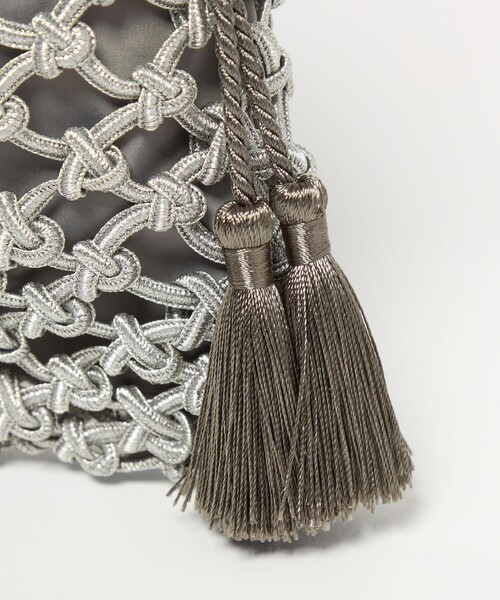 BEAUTY&YOUTH UNITED ARROWS（ビューティーアンドユースユナイテッドアローズ）の「メタルコード ネット フリンジ ドロストバッグ（かごバッグ・レディース・シルバー/ゴールド・FREE）」の14枚目の写真