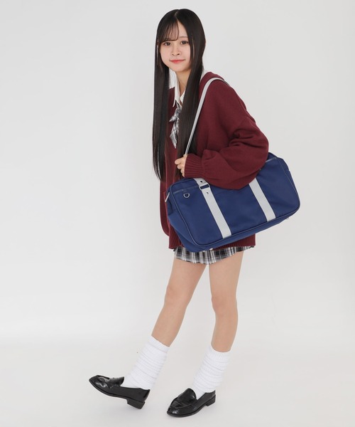 WEGO(ウィゴー)の「WEGO/スクールバッグ(トートバッグ・レディース・ブラック/ネイビー/その他1・FREE)」の14枚目の写真