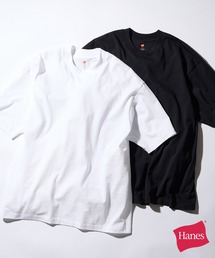 HANES（ヘインズ）の「【Hanes】CassetteChart別注 US COTTON HALF MOCK NECK T-SHIRTS   UNISEX 対応 USコットン ハーフモックネック T シャツ 2P（Tシャツ/カットソー）」
