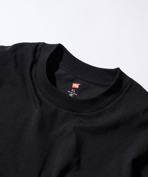 HANES(ヘインズ)の「【Hanes】CassetteChart別注 US COTTON HALF MOCK NECK T-SHIRTS / UNISEX 対応 USコットン ハーフモックネック T シャツ 2P(Tシャツ/カットソー・メンズ・マルチ/ホワイト・S/M/L/XL)」の7枚目の写真