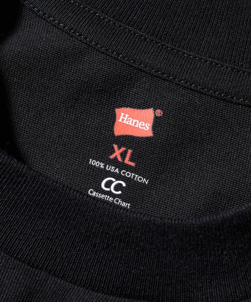 HANES(ヘインズ)の「【Hanes】CassetteChart別注 US COTTON HALF MOCK NECK T-SHIRTS / UNISEX 対応 USコットン ハーフモックネック T シャツ 2P(Tシャツ/カットソー・メンズ・マルチ/ホワイト・S/M/L/XL)」の8枚目の写真