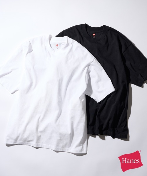 HANES(ヘインズ)の「【Hanes】CassetteChart別注 US COTTON HALF MOCK NECK T-SHIRTS / UNISEX 対応 USコットン ハーフモックネック T シャツ 2P(Tシャツ/カットソー・メンズ・マルチ/ホワイト・S/M/L/XL)」の14枚目の写真