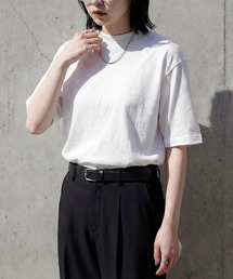 HANES（ヘインズ）の「【Hanes】CassetteChart別注 US COTTON HALF MOCK NECK T-SHIRTS   UNISEX 対応 USコットン ハーフモックネック T シャツ 2P（Tシャツ/カットソー）」