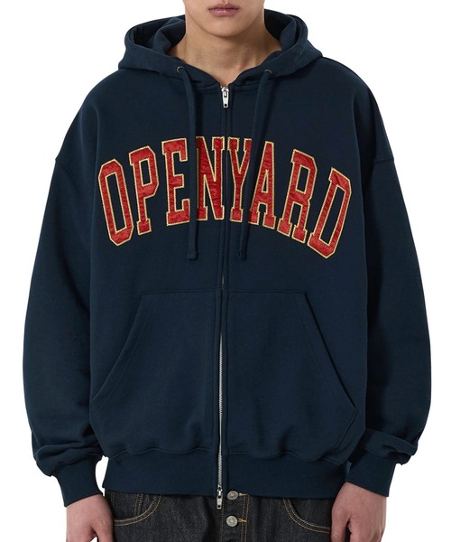 OY（オーワイ）の「『OY/オーワイ』SATIN PATCH HOODIE ZIP UP/サテンパッチジップアップパーカー（パーカー・メンズ・ブラック/ネイビー・L/M）」の9枚目の写真