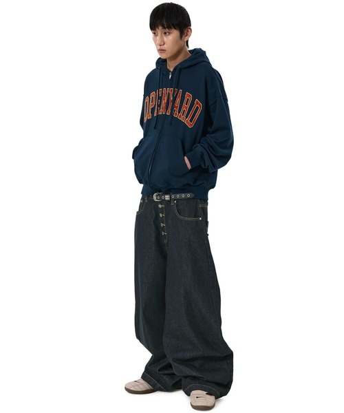 OY（オーワイ）の「『OY/オーワイ』SATIN PATCH HOODIE ZIP UP/サテンパッチジップアップパーカー（パーカー・メンズ・ブラック/ネイビー・L/M）」の14枚目の写真