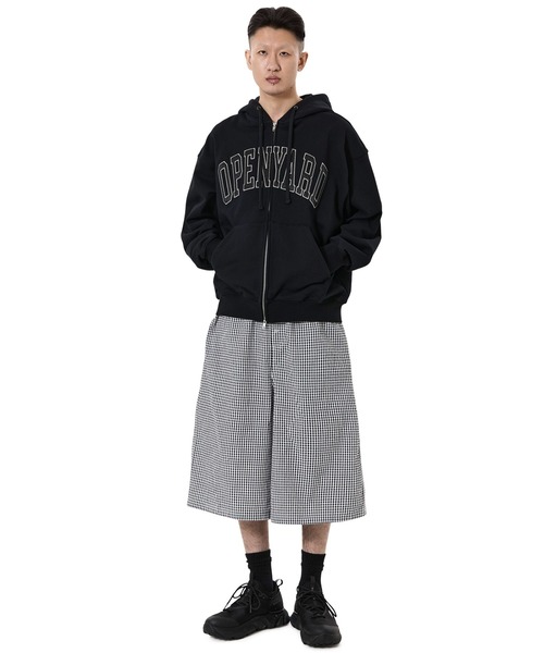 OY（オーワイ）の「『OY/オーワイ』SATIN PATCH HOODIE ZIP UP/サテンパッチジップアップパーカー（パーカー・メンズ・ブラック/ネイビー・L/M）」の8枚目の写真