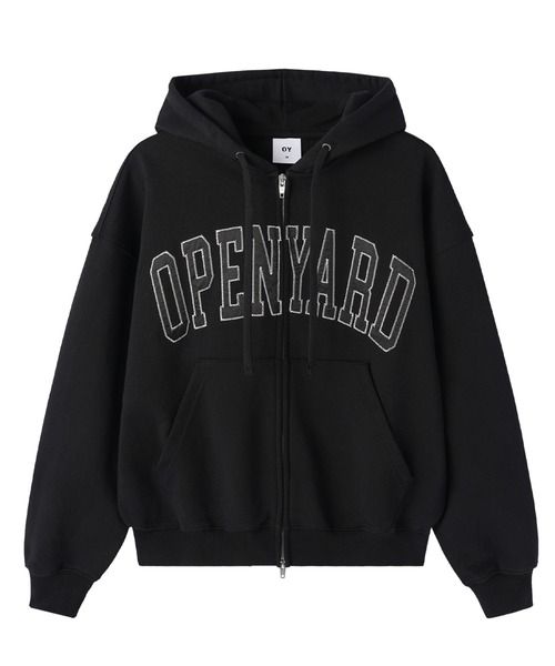 OY（オーワイ）の「『OY/オーワイ』SATIN PATCH HOODIE ZIP UP/サテンパッチジップアップパーカー（パーカー・メンズ・ブラック/ネイビー・L/M）」の18枚目の写真