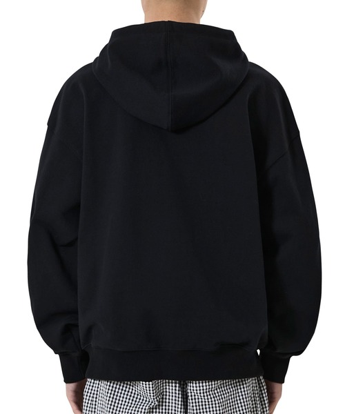 OY（オーワイ）の「『OY/オーワイ』SATIN PATCH HOODIE ZIP UP/サテンパッチジップアップパーカー（パーカー・メンズ・ブラック/ネイビー・L/M）」の5枚目の写真