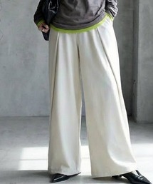 サイドデザイン ワイドパンツ