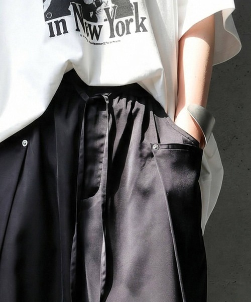 antiqua(アンティカ)の「サイドデザイン ワイドパンツ(その他パンツ・レディース・アイボリー/ブラック・MEDIUM/LARGE)」の8枚目の写真