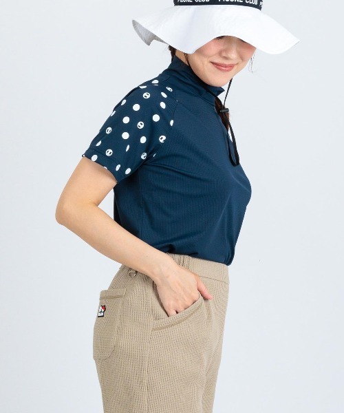 Picone CLUB（ピッコーネクラブ）の「ドット袖冷感プルオーバー（Tシャツ/カットソー・レディース・ネイビー/ブラック/ホワイト・13号/11号/9号）」の20枚目の写真