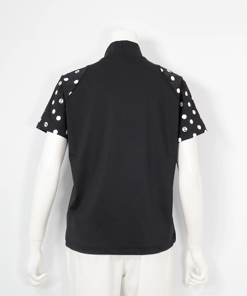 Picone CLUB（ピッコーネクラブ）の「ドット袖冷感プルオーバー（Tシャツ/カットソー・レディース・ネイビー/ブラック/ホワイト・13号/11号/9号）」の5枚目の写真