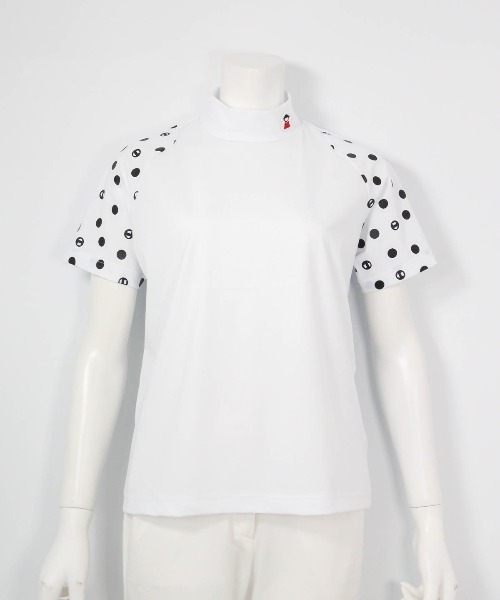 Picone CLUB（ピッコーネクラブ）の「ドット袖冷感プルオーバー（Tシャツ/カットソー・レディース・ネイビー/ブラック/ホワイト・13号/11号/9号）」の8枚目の写真