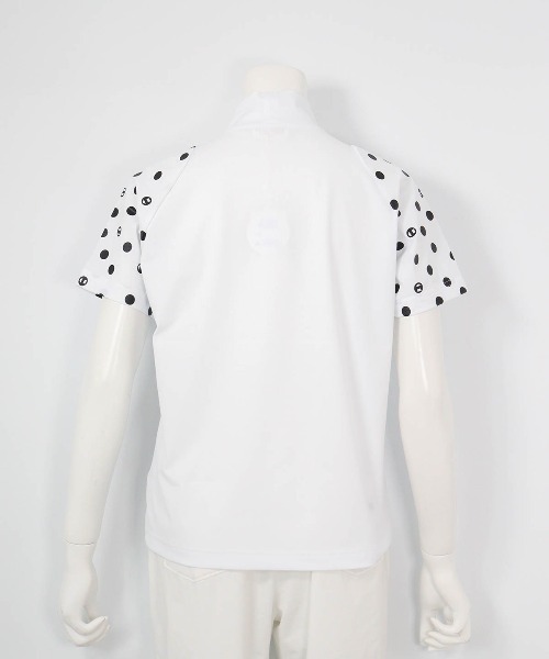 Picone CLUB（ピッコーネクラブ）の「ドット袖冷感プルオーバー（Tシャツ/カットソー・レディース・ネイビー/ブラック/ホワイト・13号/11号/9号）」の9枚目の写真