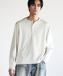 WYM LIDNM（ウィム バイ リドム）の「REFINED WAFFLE HENLEY NECK L/S TEE（Tシャツ/カットソー・L）」