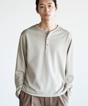 WYM LIDNM（ウィム バイ リドム）の「REFINED WAFFLE HENLEY NECK L/S TEE（Tシャツ/カットソー・M）」