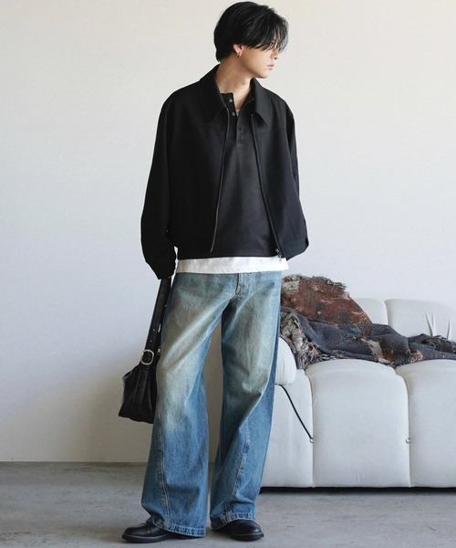 REFINED WAFFLE HENLEY NECK L/S TEE（Tシャツ/カットソー）｜WYM