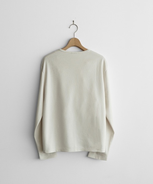 WYM LIDNM（ウィム バイ リドム）の「REFINED WAFFLE HENLEY NECK L/S TEE（Tシャツ/カットソー・メンズ・チャコール/オフホワイト/ブラック/グレイッシュベージュ・XS/S/M/L）」の22枚目の写真