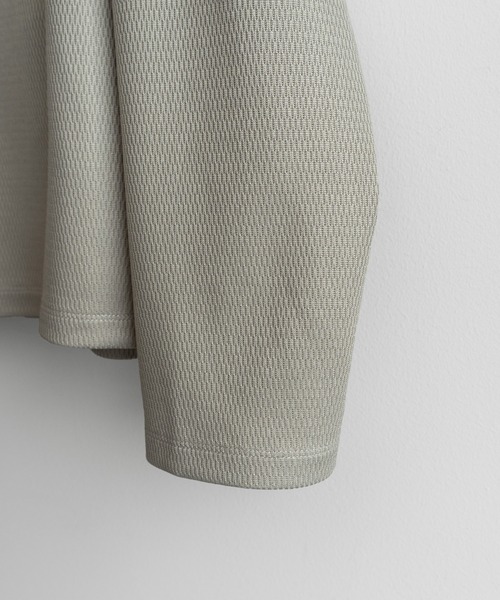 WYM LIDNM（ウィム バイ リドム）の「REFINED WAFFLE HENLEY NECK L/S TEE（Tシャツ/カットソー・メンズ・チャコール/オフホワイト/ブラック/グレイッシュベージュ・XS/S/M/L）」の10枚目の写真