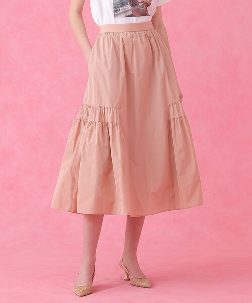 ANAYI(アナイ)の「タフタサイドティアード スカート(スカート・レディース・ダークインディゴブルー/ミント/ピンクベージュ/ライトブルー・38/36/34)」の6枚目の写真