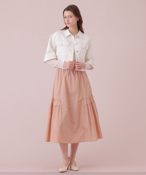 ANAYI(アナイ)の「タフタサイドティアード スカート(スカート・レディース・ダークインディゴブルー/ミント/ピンクベージュ/ライトブルー・38/36/34)」の9枚目の写真