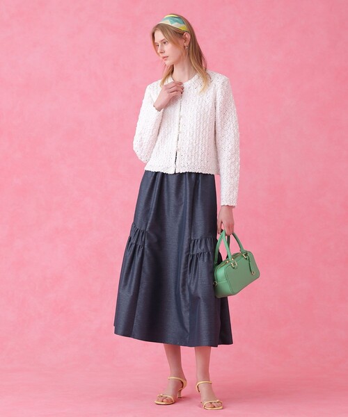 ANAYI（アナイ）の「タフタサイドティアードスカート（スカート・レディース・ダークインディゴブルー/ミント/ピンクベージュ・38/36）」の22枚目の写真