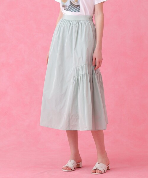 ANAYI（アナイ）の「タフタサイドティアードスカート（スカート・レディース・ダークインディゴブルー/ミント/ピンクベージュ・38/36）」の21枚目の写真