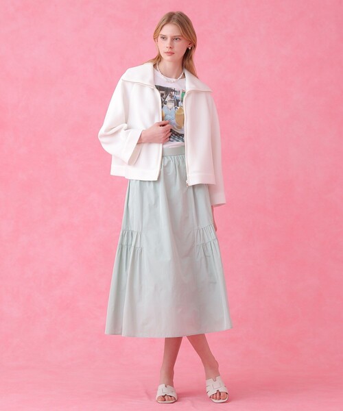 ANAYI（アナイ）の「タフタサイドティアードスカート（スカート・レディース・ダークインディゴブルー/ミント/ピンクベージュ・38/36）」の19枚目の写真