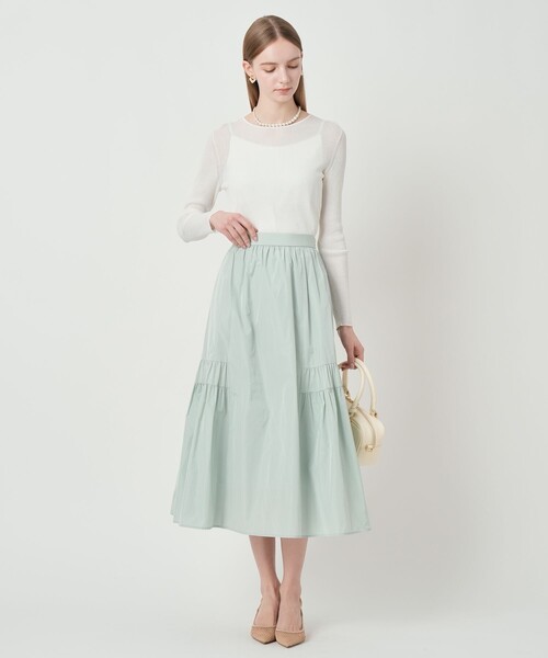 ANAYI（アナイ）の「タフタサイドティアードスカート（スカート・レディース・ダークインディゴブルー/ミント/ピンクベージュ・38/36）」の18枚目の写真