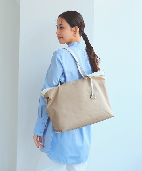 Breath TOPKAPI(ブレストプカピ)の「【Breath TOPKAPI】MORPH モーフ リンクルナイロン トートバッグ チャーム付き A4 / 超軽量 /撥水(トートバッグ・レディース・グレー/ベージュ/ブラック・FREE)」の21枚目の写真
