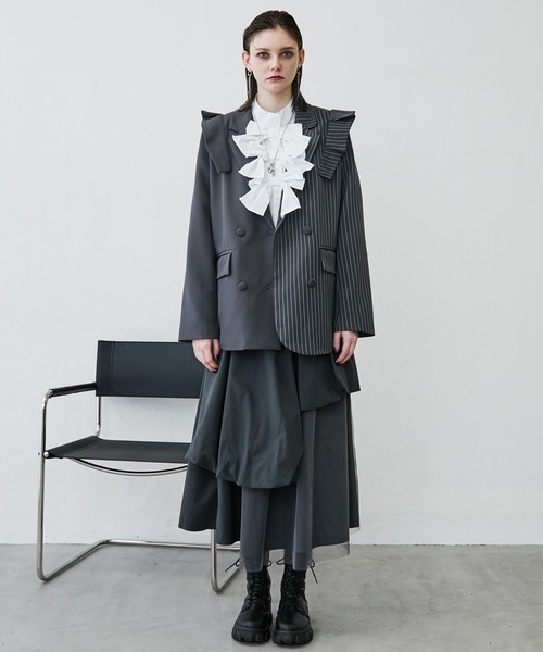 MONOe（モノエ）の「【上品ガーリー】トリプルリボンシャツブラウス（シャツ/ブラウス・レディース・ホワイト/ブルー/ブラック・FREE）」の19枚目の写真