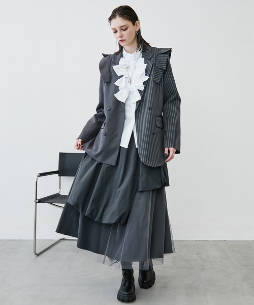 MONOe（モノエ）の「【上品ガーリー】トリプルリボンシャツブラウス（シャツ/ブラウス・レディース・ホワイト/ブルー/ブラック・FREE）」の17枚目の写真