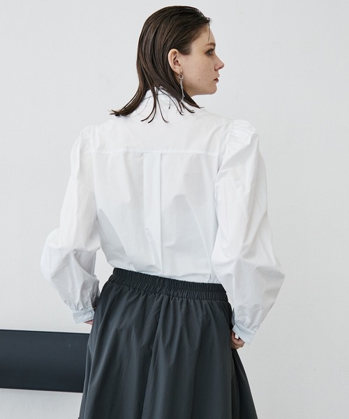 MONOe（モノエ）の「【上品ガーリー】トリプルリボンシャツブラウス（シャツ/ブラウス・レディース・ホワイト/ブルー/ブラック・FREE）」の5枚目の写真