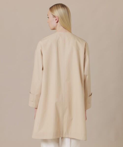MACKINTOSH LONDON(マッキントッシュ ロンドン)の「【婦人画報4月号掲載】【ROSLEY/ロズリー】ウエザーコットンノーカラーコート(ノーカラーコート・レディース・ブルー系その他4/ブラック/ベージュ・38)」の10枚目の写真