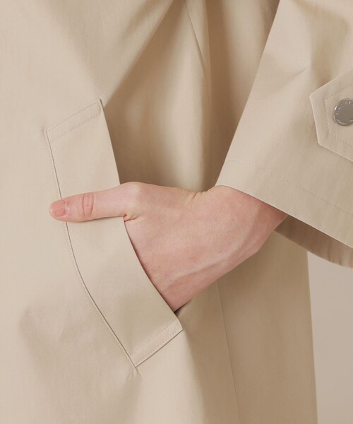 MACKINTOSH LONDON(マッキントッシュ ロンドン)の「【婦人画報4月号掲載】【ROSLEY/ロズリー】ウエザーコットンノーカラーコート(ノーカラーコート・レディース・ブルー系その他4/ブラック/ベージュ・38)」の11枚目の写真
