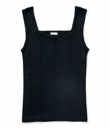 R.P.miller/ミラー パネルリブ スクエアネック ボーダーデザイン タンクトップ 新色追加 秋 秋服 2026年秋冬