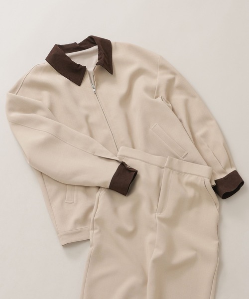 GLOBAL WORK（グローバルワーク）の「ワークジャケット/650201（ブルゾン・レディース・チャコールグレー/ライトベージュ・FREE）」の3枚目の写真