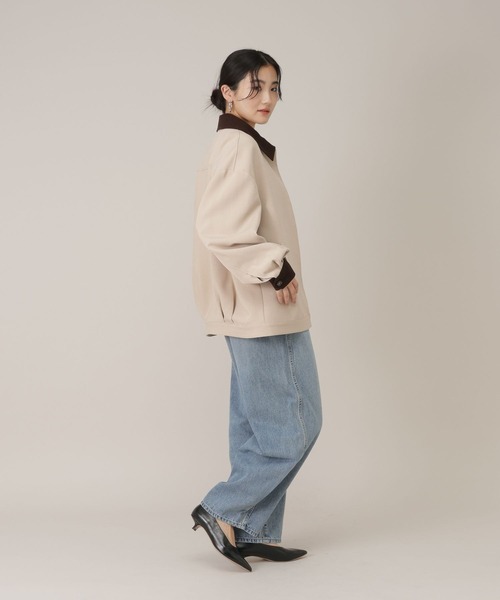 GLOBAL WORK（グローバルワーク）の「ワークジャケット/650201（ブルゾン・レディース・チャコールグレー/ライトベージュ・FREE）」の20枚目の写真