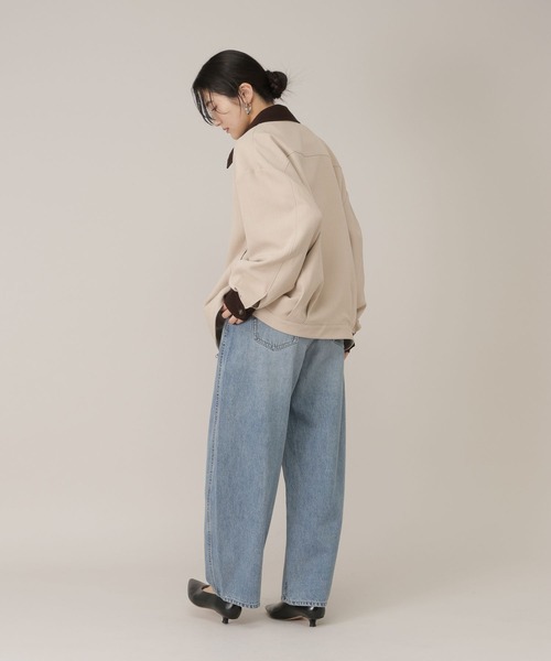 GLOBAL WORK（グローバルワーク）の「ワークジャケット/650201（ブルゾン・レディース・チャコールグレー/ライトベージュ・FREE）」の21枚目の写真