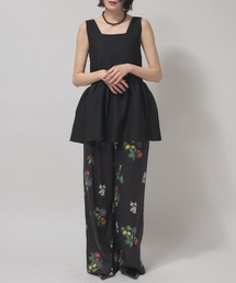 leimn（レイムン）の「ボタニカル柄タックパンツ（スラックス）」