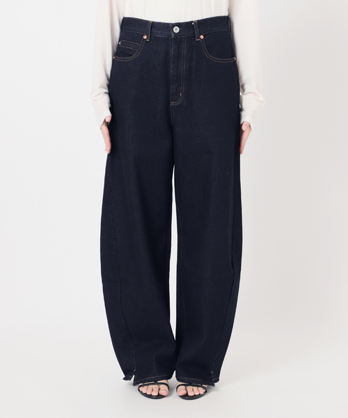 B.C STOCK（ベーセーストック）の「《追加8》ウォッシャブル / DU JOUR / デュ ジュール BARREL BAGGY JEAN（デニムパンツ・レディース・ホワイト系その他/ネイビー/ブルー・36/38）」の10枚目の写真