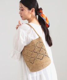 Demi-Luxe BEAMS（デミルクス ビームス）の「MIORA / ラフィア 編み柄 バケツバッグ（かごバッグ）」