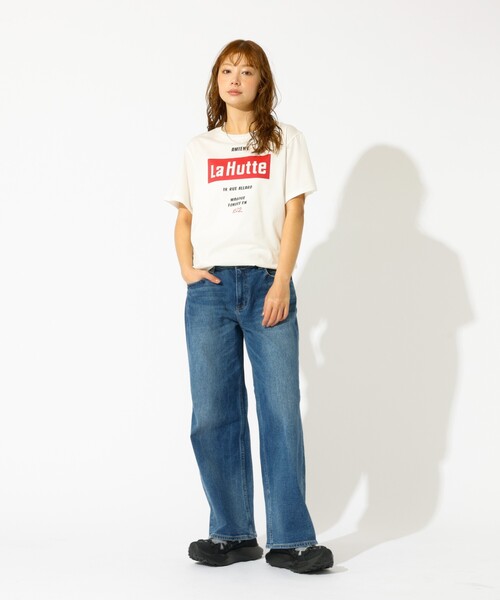 Rouge vif la cle（ルージュヴィフラクレ）の「【La Hutte / ラ ユット】ロゴTシャツ / プリントTシャツ / 半袖（Tシャツ/カットソー・レディース・ホワイト系その他2/ブラック系その他/ホワイト系その他・フリー）」の5枚目の写真