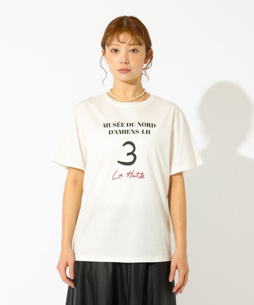 Rouge vif la cle（ルージュヴィフラクレ）の「【La Hutte / ラ ユット】ロゴTシャツ / プリントTシャツ / 半袖（Tシャツ/カットソー・レディース・ホワイト系その他2/ブラック系その他/ホワイト系その他・フリー）」の22枚目の写真