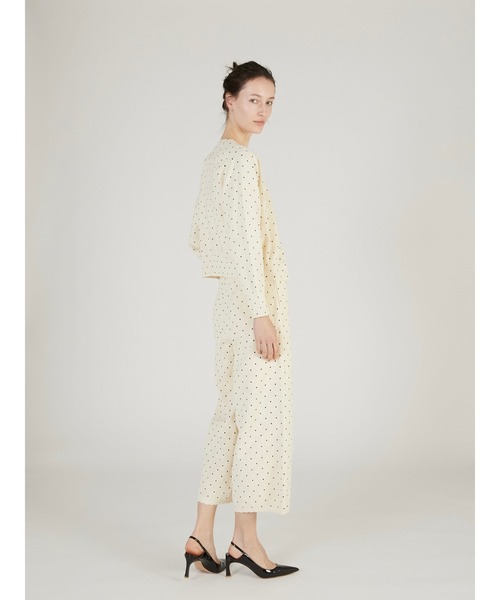 crinkle crinkle crinkle（クリンクルクリンクルクリンクル）の「【crinkle crinkle crinkle】dot pants/ドットパンツ（ニット/セーター・レディース・ブラック/アイボリー・FREE）」の7枚目の写真