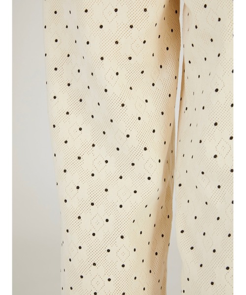crinkle crinkle crinkle（クリンクルクリンクルクリンクル）の「【crinkle crinkle crinkle】dot pants/ドットパンツ（ニット/セーター・レディース・ブラック/アイボリー・FREE）」の12枚目の写真