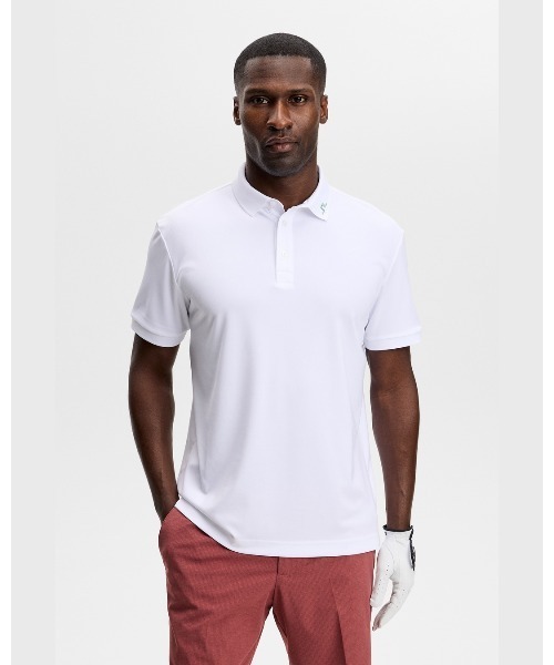 J.LINDEBERG（ジェイリンドバーグ）の「【J.LINDEBERG/GOLF】 半袖ポロシャツ  KV Print Polo（ポロシャツ・メンズ・ホワイト/ブルー・46/44/48）」の6枚目の写真